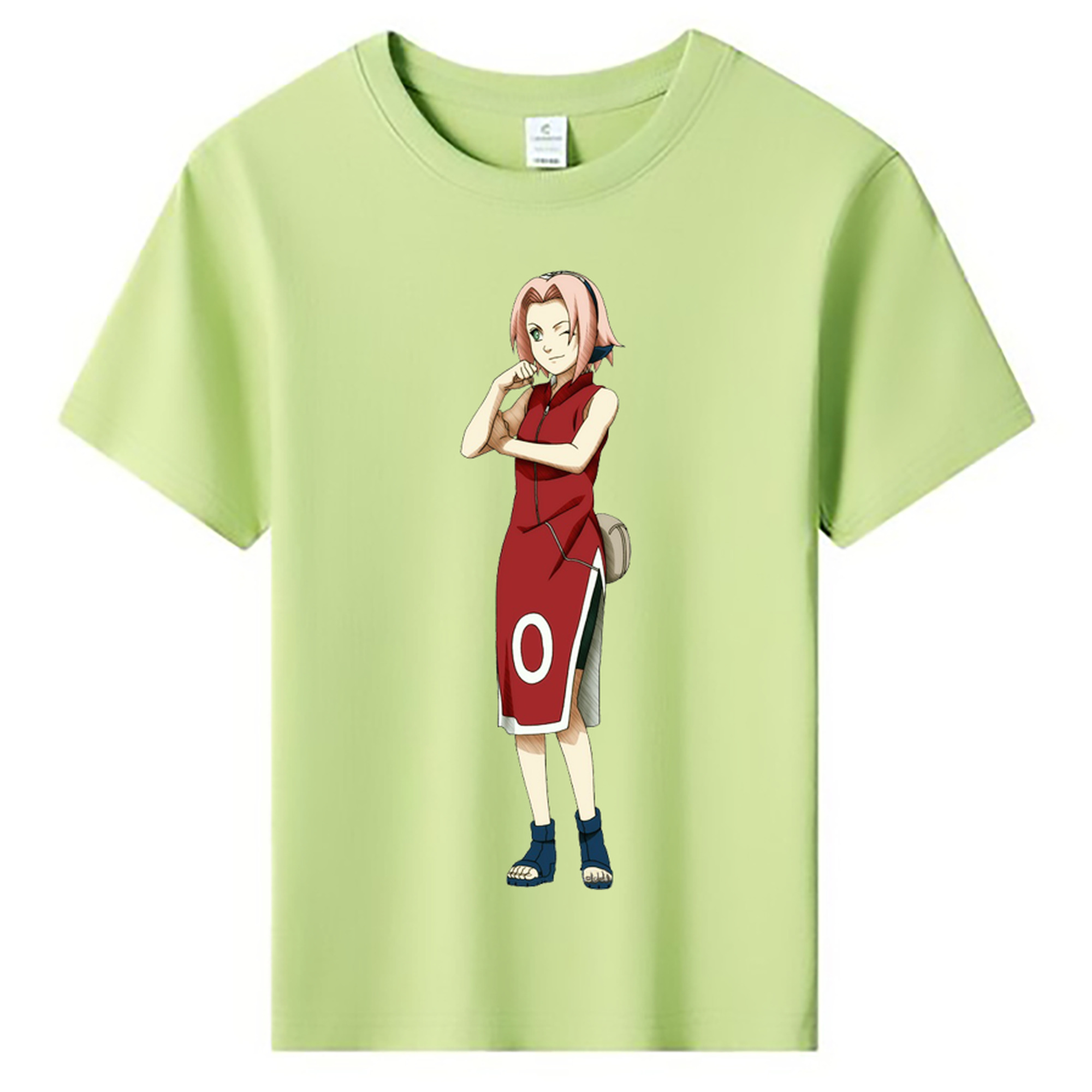 （画像用） NARUTO -ナルト- 春野サクラ Haruno Sakura 綿100％キッズTシャツ（フロントプリント）